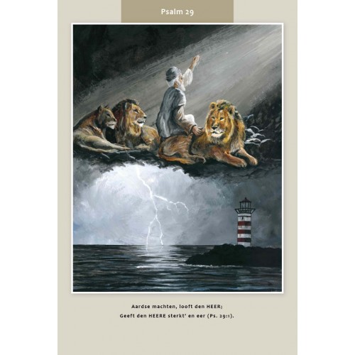 Kaart Psalm 29:1 - Aardse machten, looft den Heer;